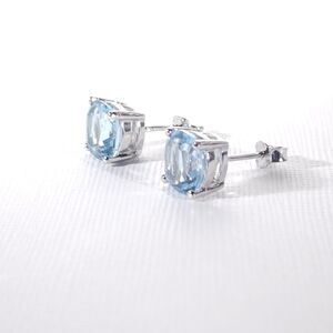 Sky Blue Topaz Post Earrings 7.5 cttw